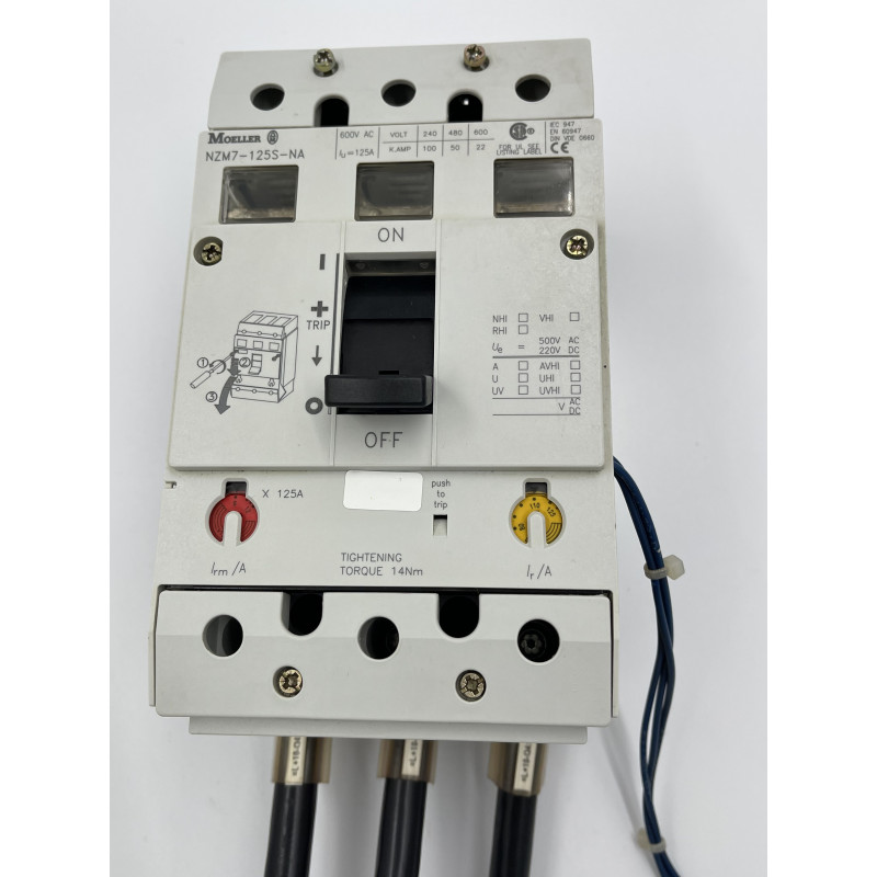 Moeller NZM7-125S-NA Molded Case Circuit Braker