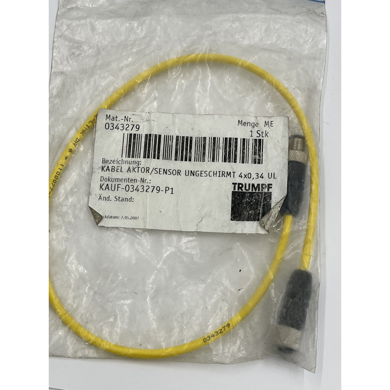 Kabel Aktor/Sensor Geschirmt 4x0.34 UL (TRUMPF Mat.nr:0343279)