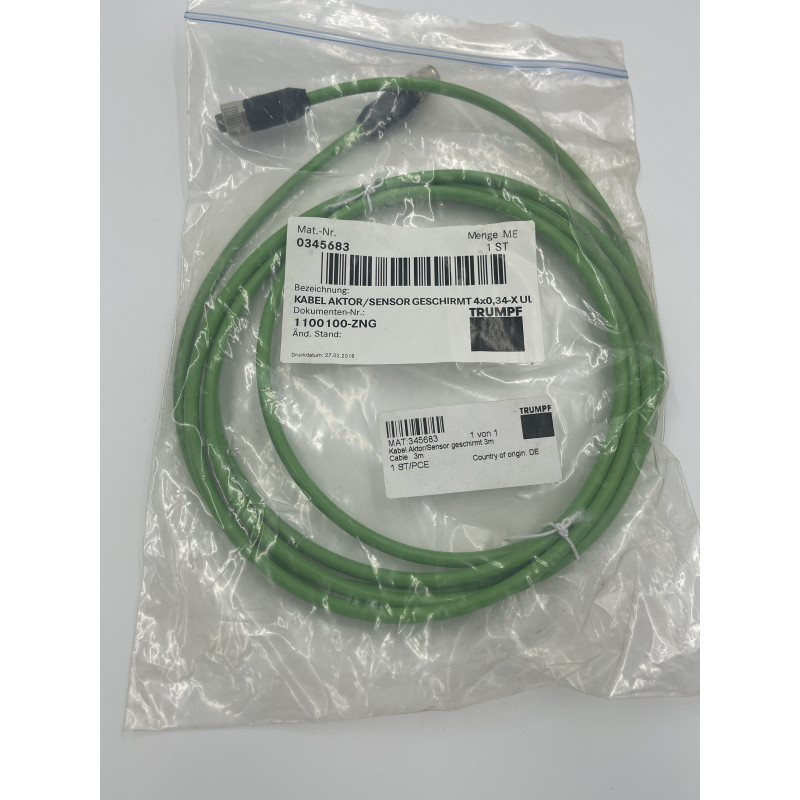 Kabel Aktor/Sensor Geschirmt 4x0.34-X UL (TRUMPF Mat.nr:0345683)