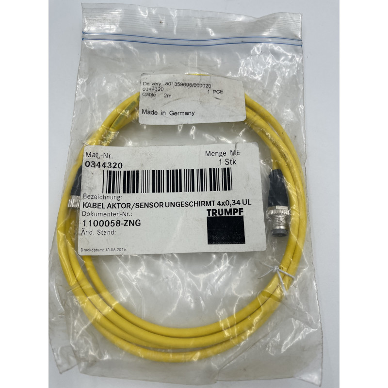 Kabel Aktor/Sensor Geschirmt 4x0.34 UL (TRUMPF Mat.nr:0344320)