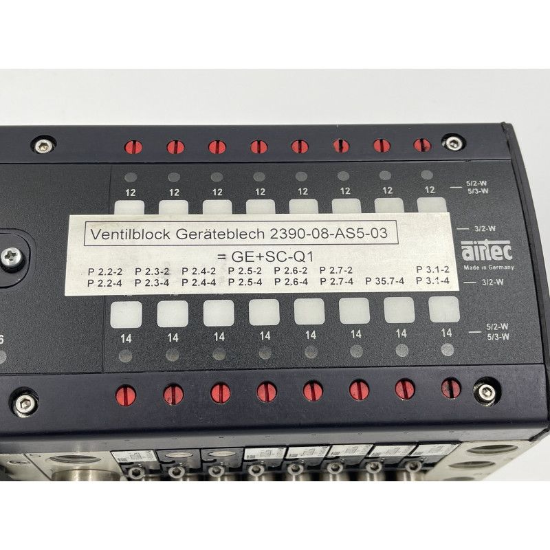 AIRTEC 2390-08-AS5-03 Blok zaworów (TRUMPF Mat.nr:0376969)