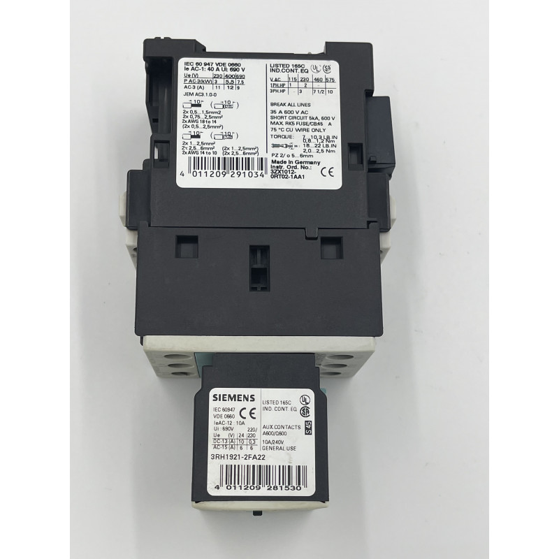 Siemens 3RT1024-1B..0 Stycznik